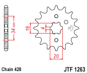 Motrix Front Sprocket 95F-1263-15