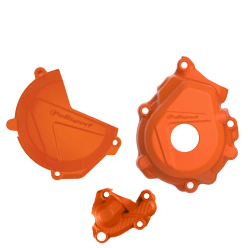 Polisport Clutch & Ignition Cover Protector Kit KTM | Husqvarna 250F|350F '16-21 Orange