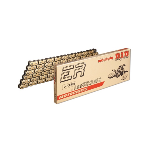 [DID-520MX120GBRB] DID Chain 520 120L MX FB Clip Gold/Black