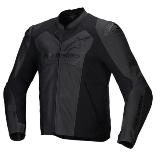 [ALP-AS3103625-1100] Alpinestars Faster V3 Leather Airflow Jacket Black/Black