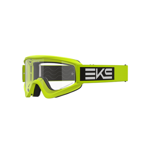 [EKS-067-60480] EKS Brand GOX Flat Out Clear Goggles Yellow/Black