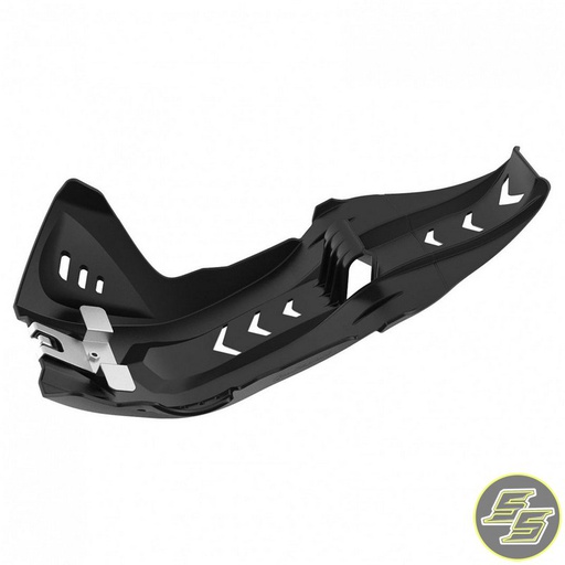 [POL-8469100001] Polisport Fortress Skid Plate w Linkage Guard KTM SX Husq FC|FE '17-19 Black