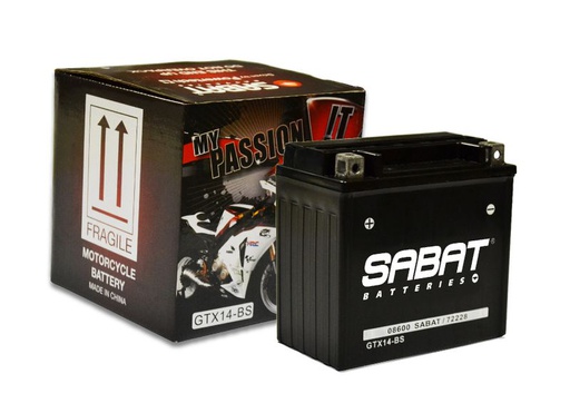 [SAB-GTX14-BS] Sabat Battery GTX14-BS Dry with Acid